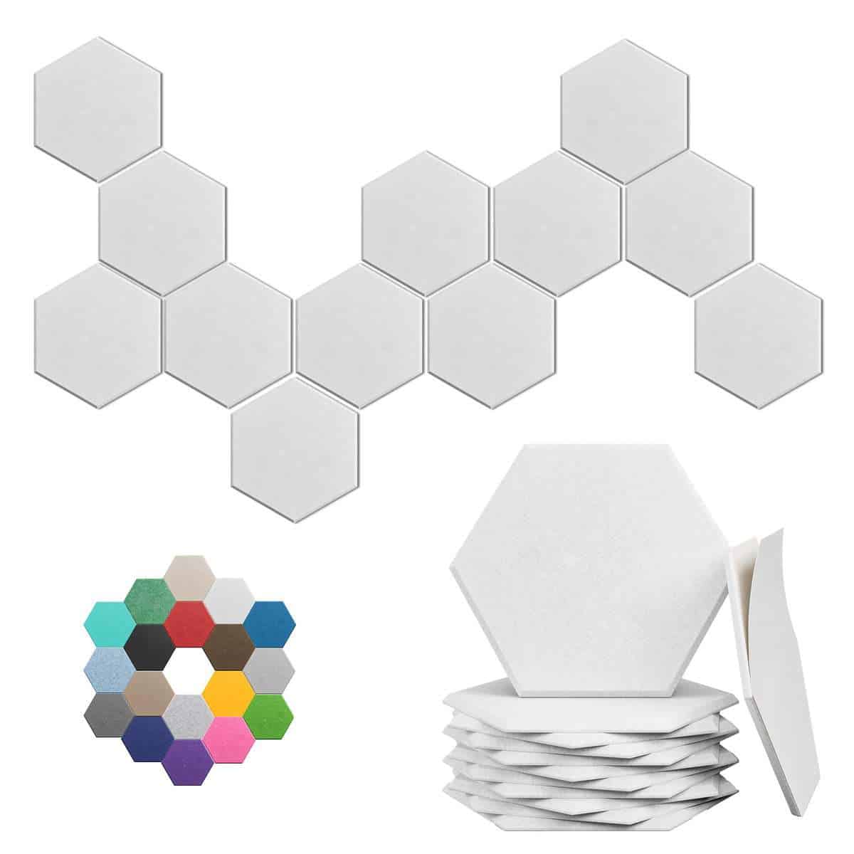 Paneles Acústicos Hexagonales- Paquete de 12 Paneles