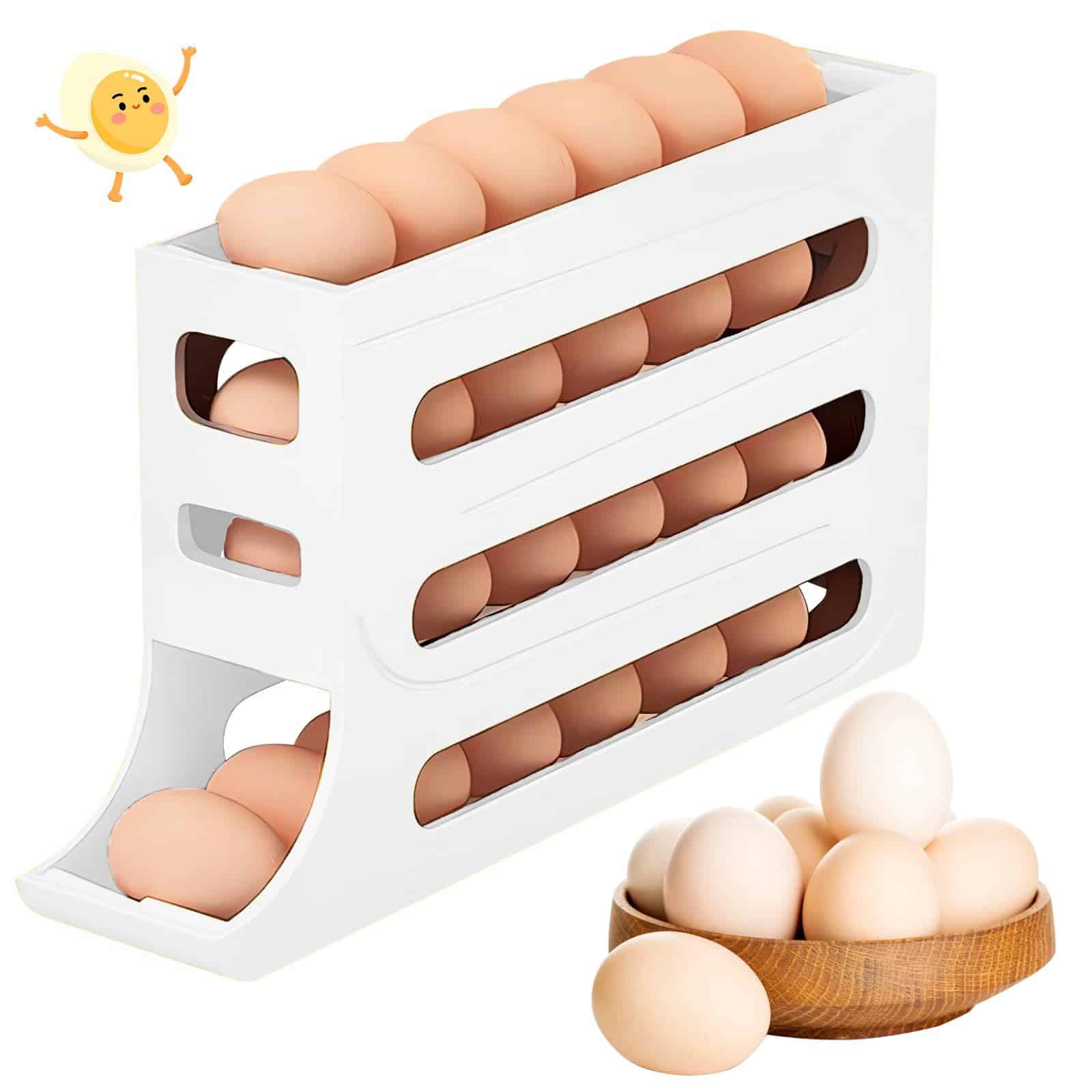 Porta huevos para nevera Jofarstep, Dispensador de 4