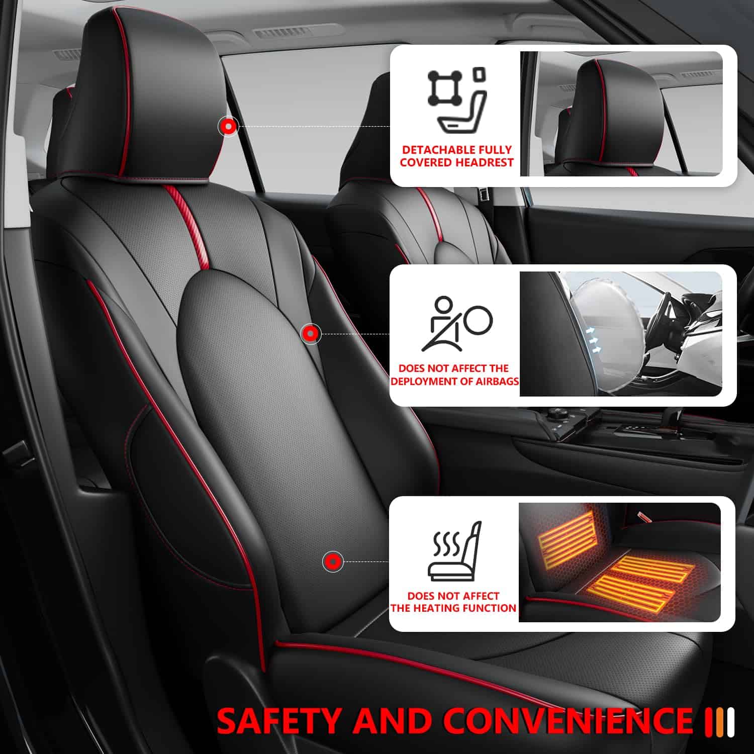 Cubiertas de asiento PTYYDS compatible con Toyota Grand - Imagen 3