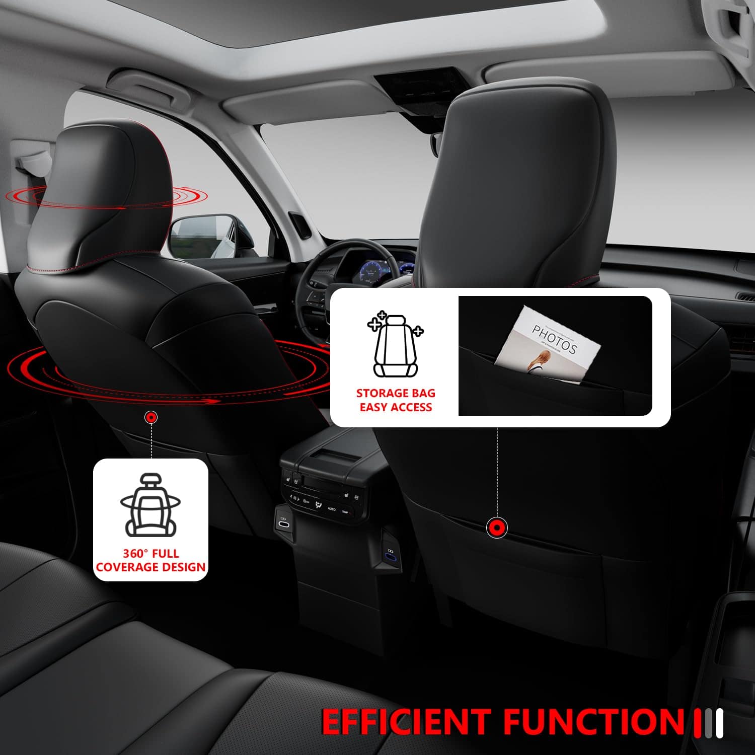 Cubiertas de asiento PTYYDS compatible con Toyota Grand - Imagen 4