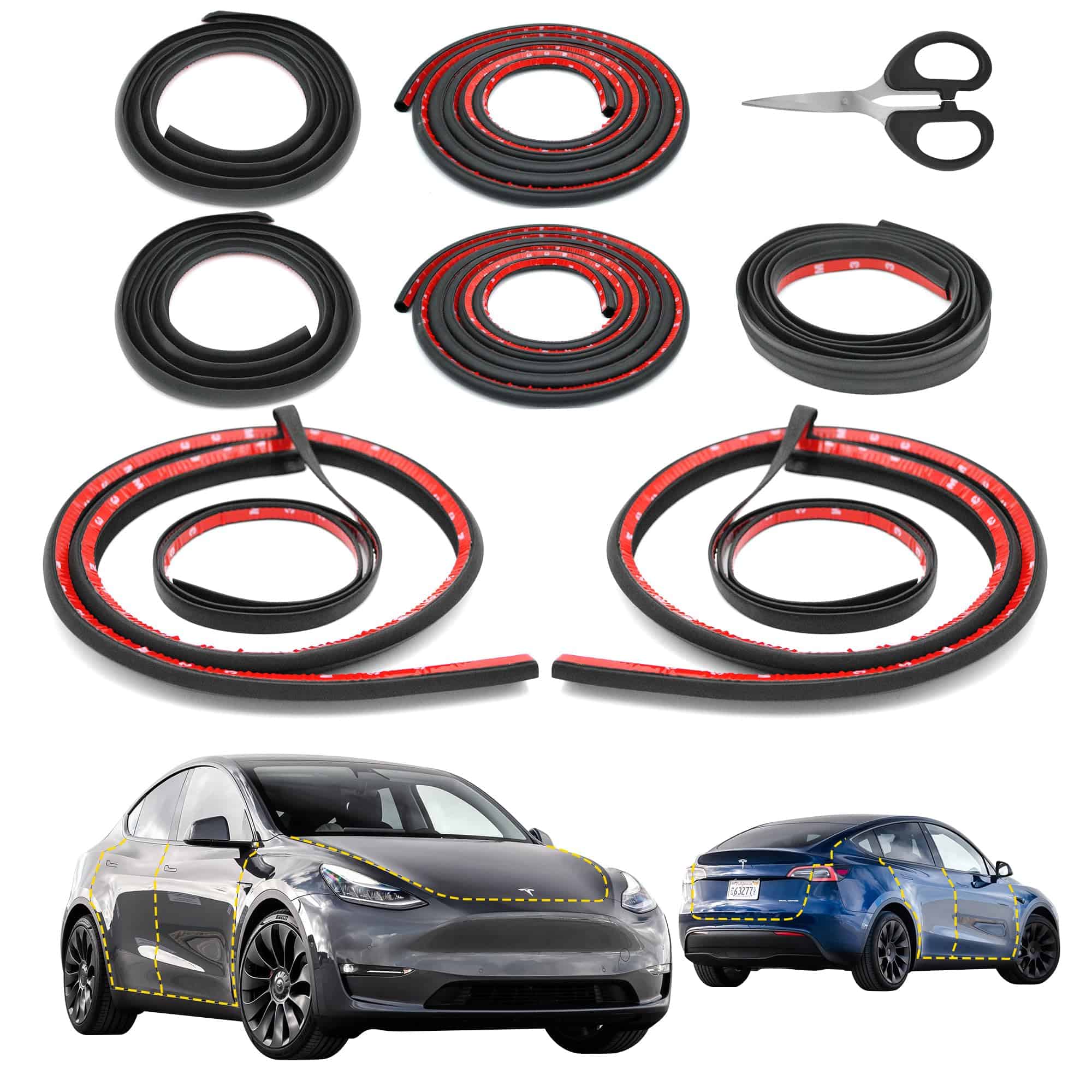 Tira de sellado para clima de coche para Tesla Model Y,