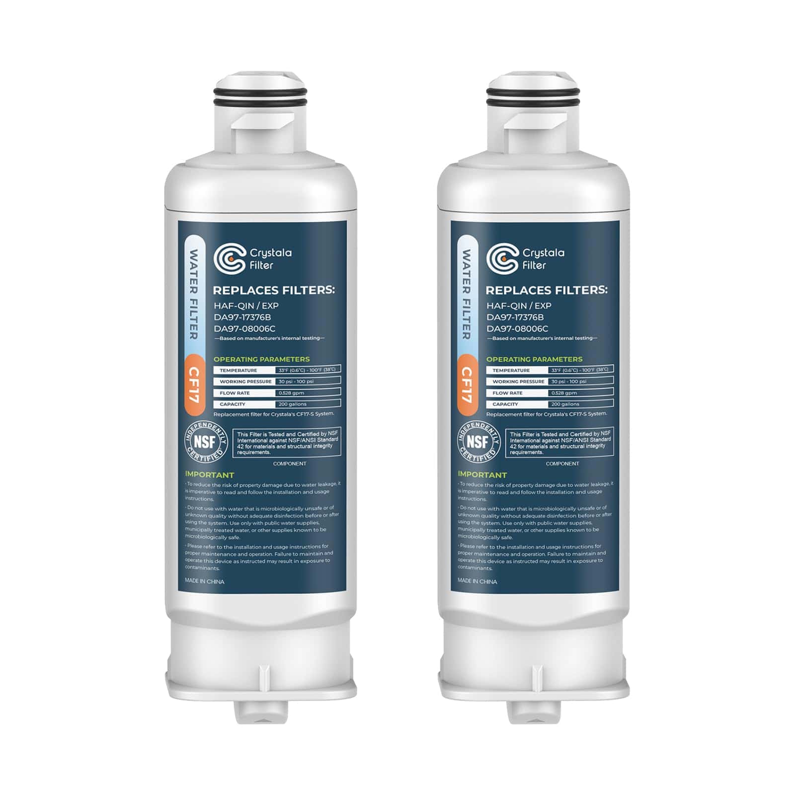 Filtros de reemplazo Crystala para Filtro de Agua