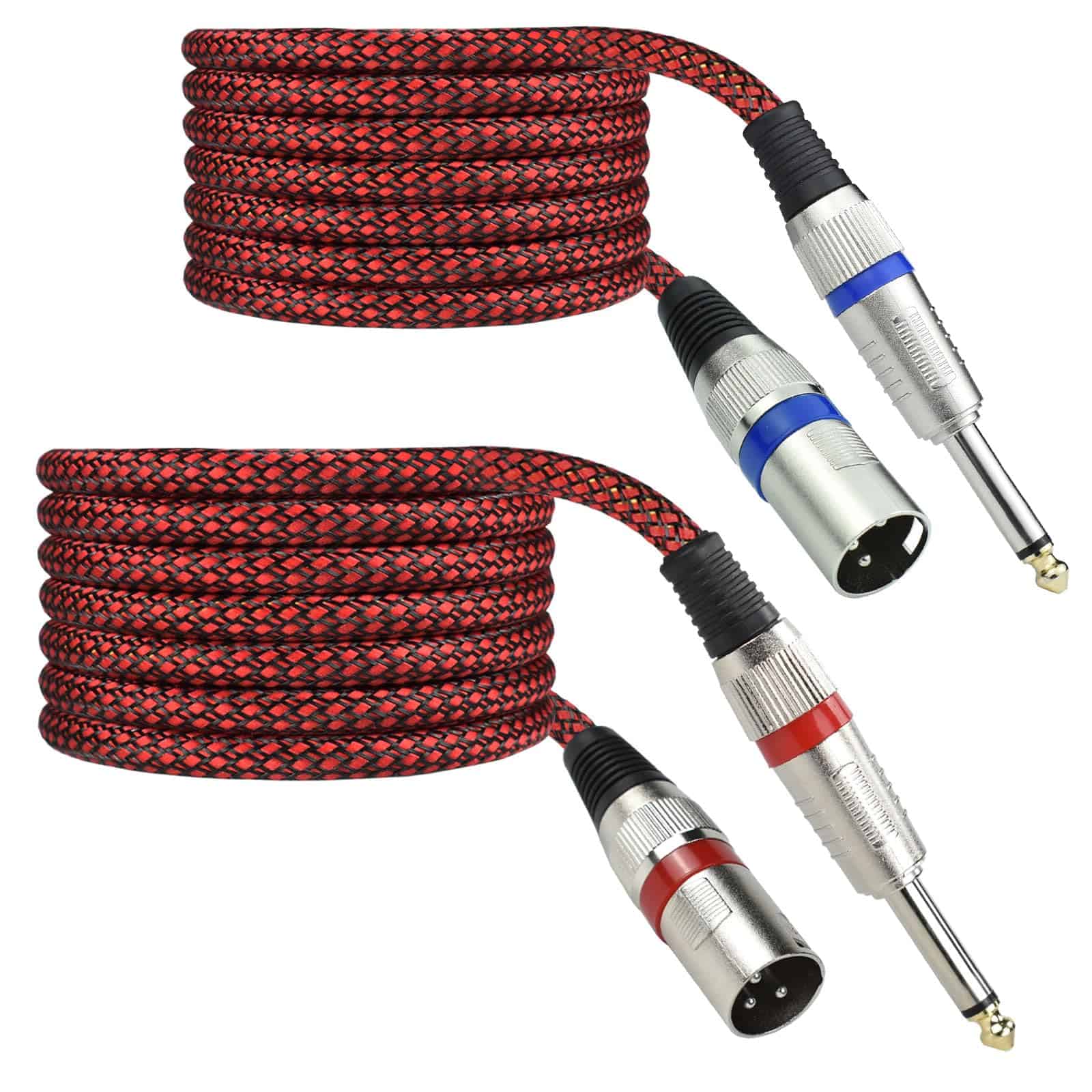 Cable Mono XLR Macho a 1/4" TS Macho Desbalanceado, 10 Pies