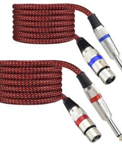 Cable de Micrófono XLR Hembra a 1/4" TS Macho Mono