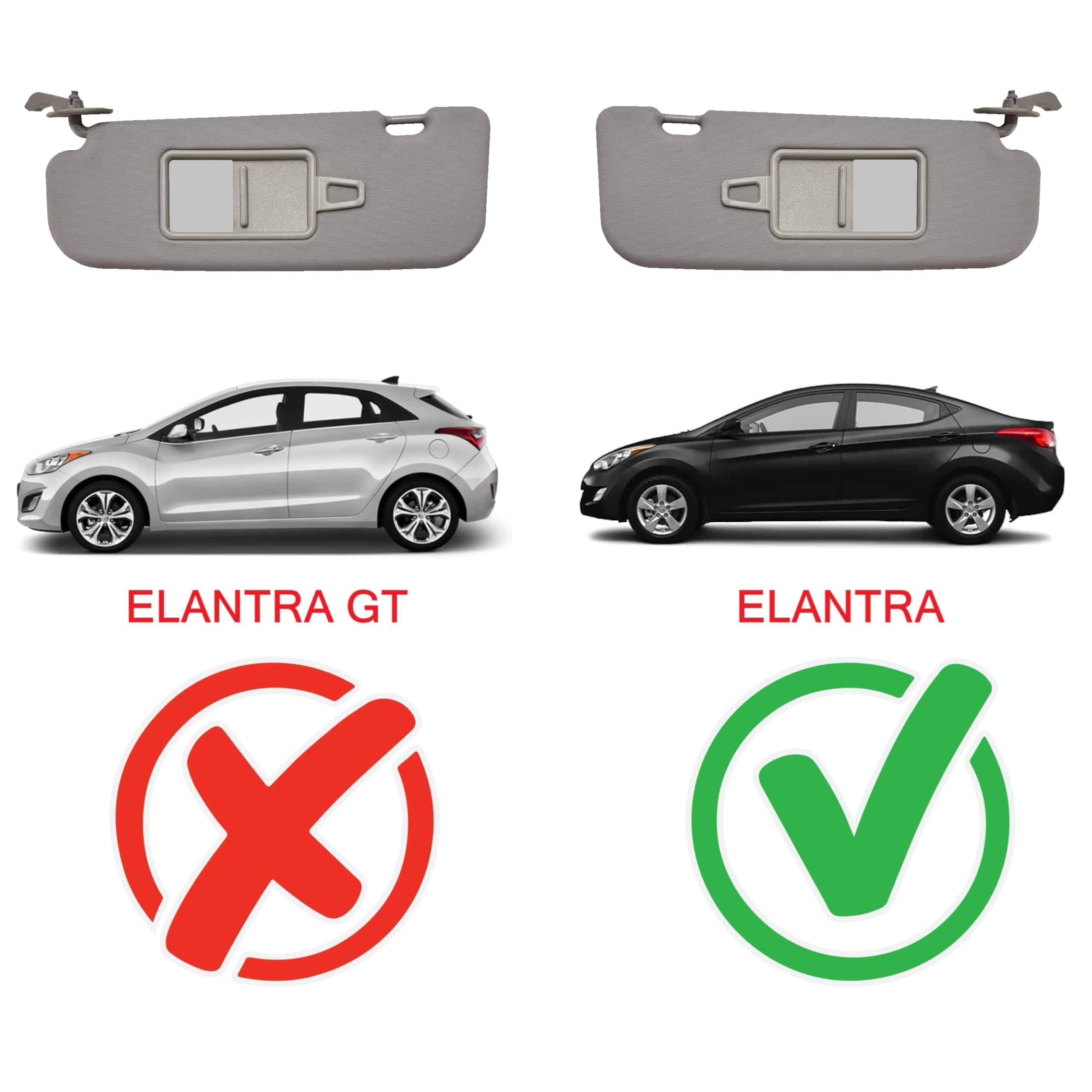 Visera Solar para Hyundai Elantra 2011-2015 Gris Sin Luz - Imagen 3