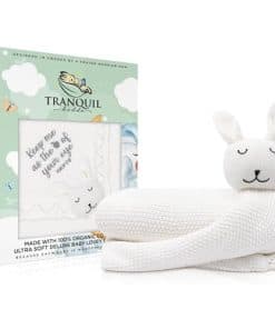 Manta de Bebé Cristiana TRANQUIL KIDDO con Lovey Orgánico,