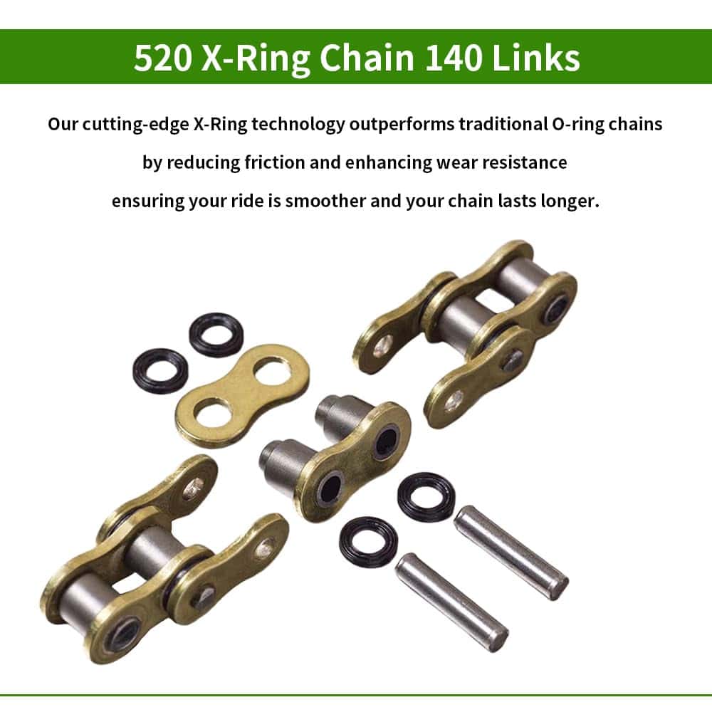 Cadena de Anillo en X Dorada 520 - 140 Eslabones - - Imagen 6