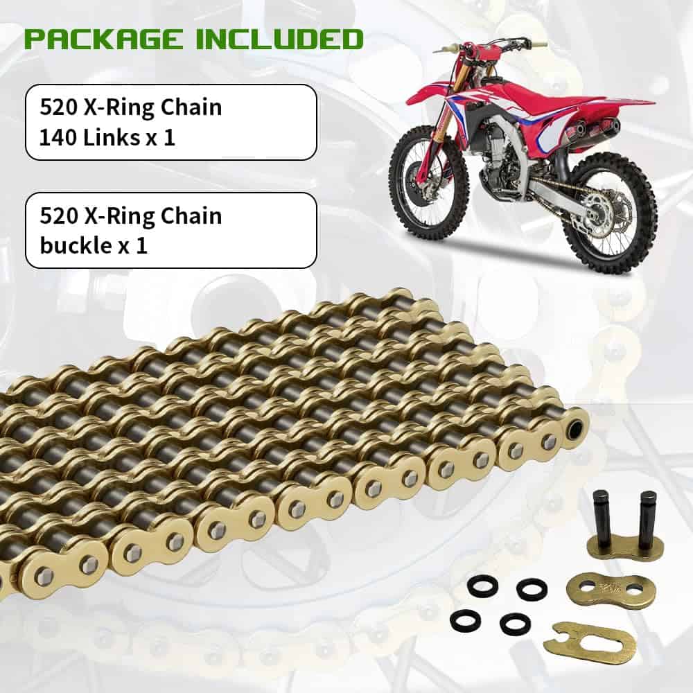 Cadena de Anillo en X Dorada 520 - 140 Eslabones - - Imagen 8