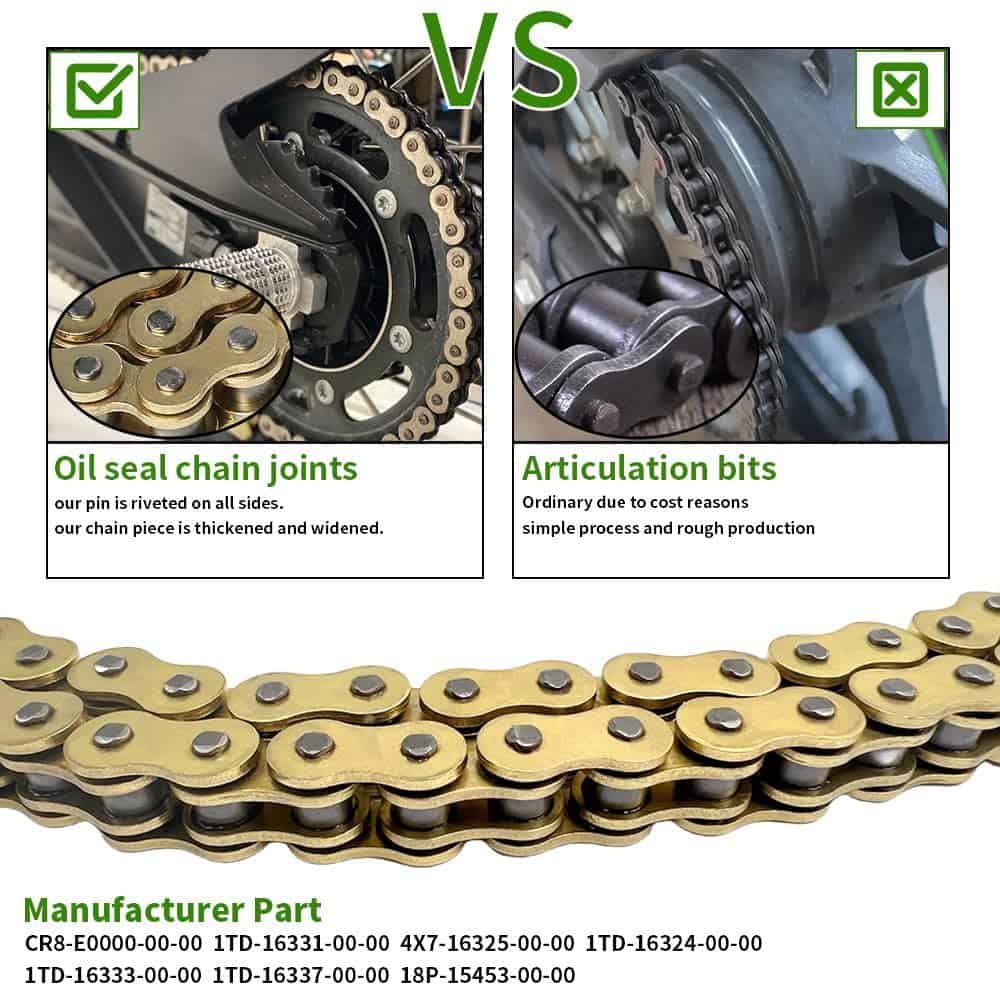 Cadena de Anillo en X Dorada 520 - 140 Eslabones - - Imagen 7