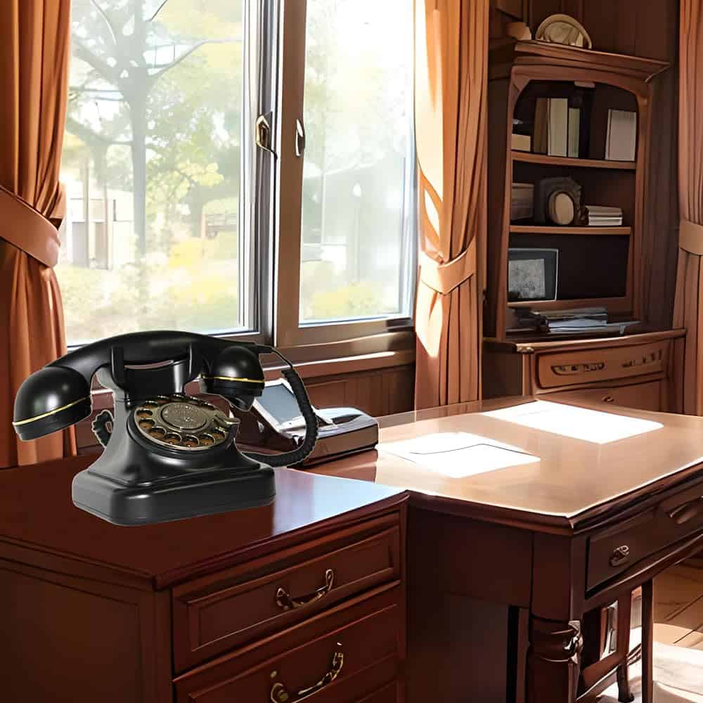 Teléfono Giratorio GHYTMTHOT, Teléfono Vintage de Línea - Imagen 3