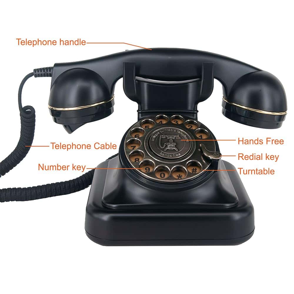 Teléfono Giratorio GHYTMTHOT, Teléfono Vintage de Línea - Imagen 6