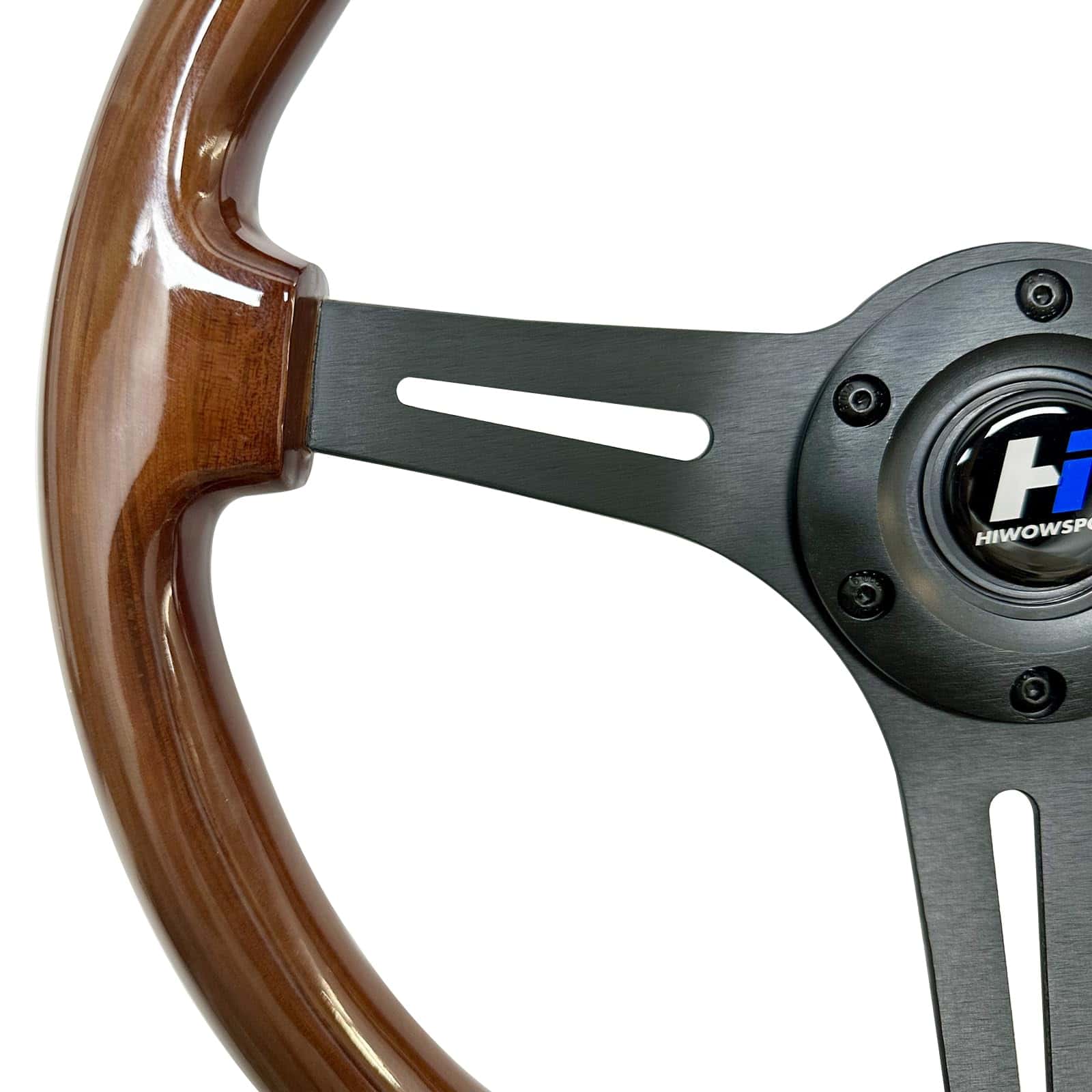 Volante Clásico de Madera de 14 pulgadas Hiracing Universal - Imagen 6