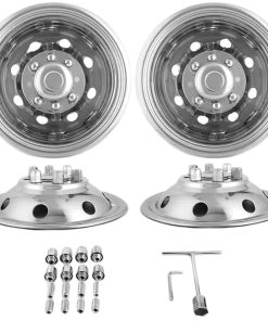 BOOGADEE 4pcs 16" Simuladores de Rueda Dobles de Acero