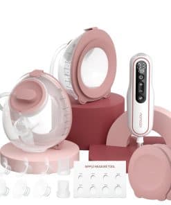 Extractor de leche Momcozy V2 Pro Ultra-Ligero, manos