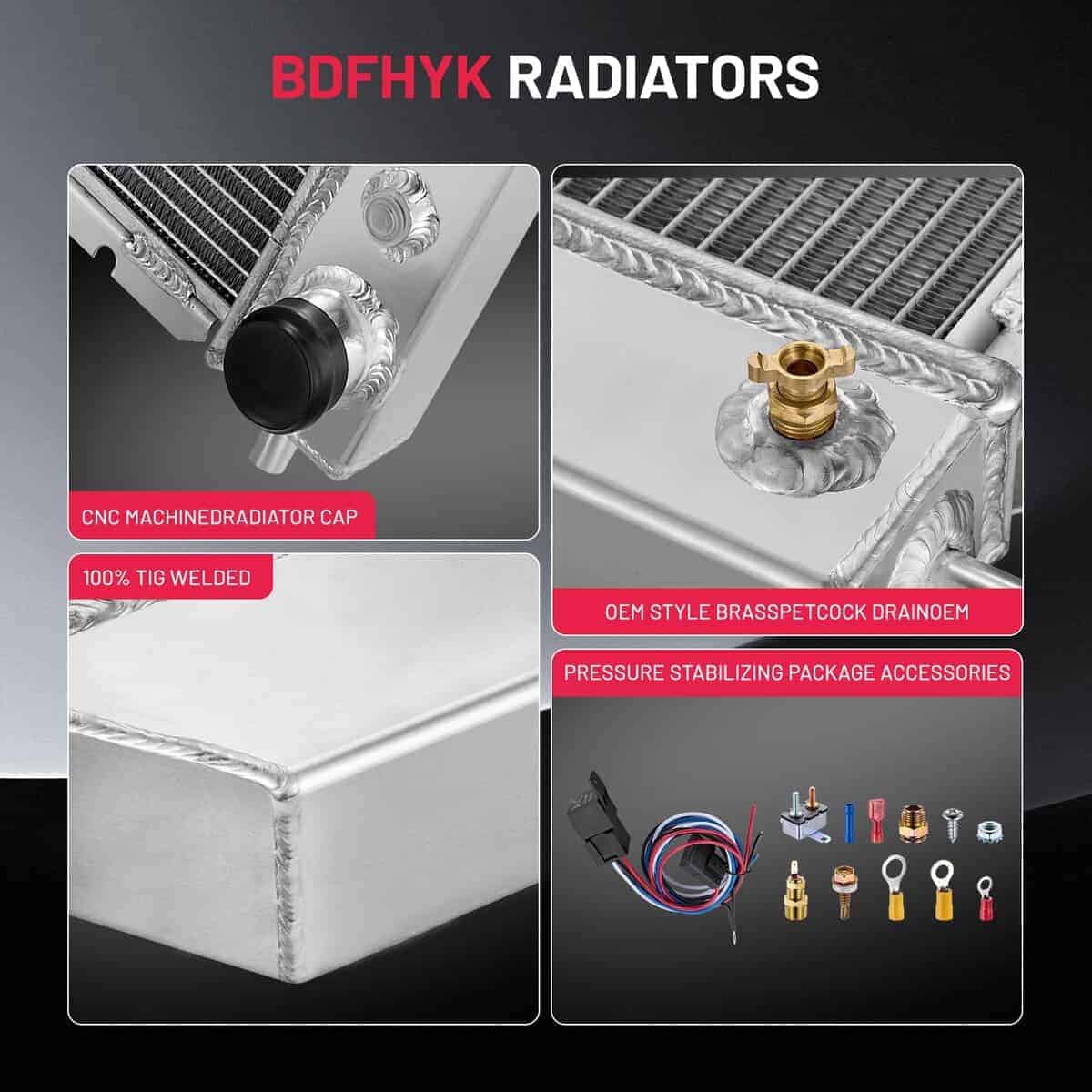 Radiador de Aluminio BDFHYK 2 Filas-40MM RA-SILVERADO99-2 - Imagen 6