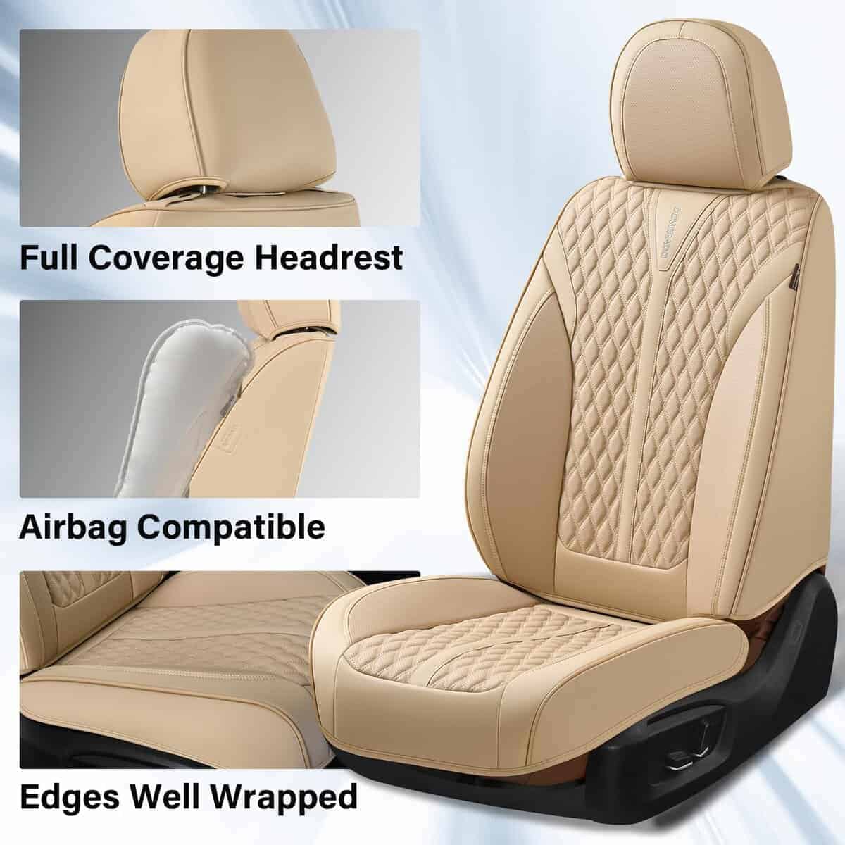 Cubiertas de Asiento de Auto Coverado -Beige - Imagen 6