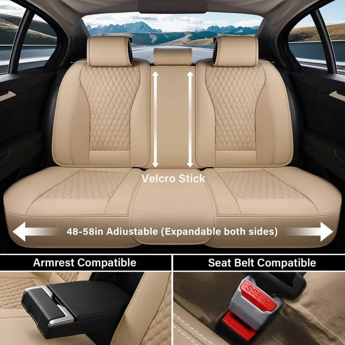 Cubiertas de Asiento de Auto Coverado -Beige - Imagen 5