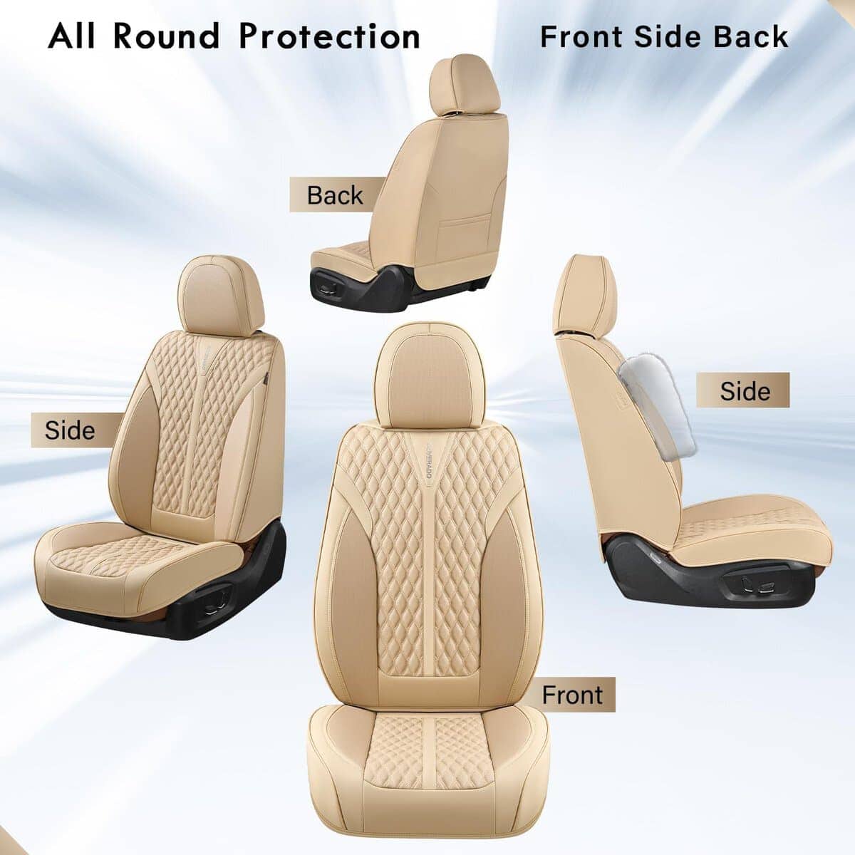 Cubiertas de Asiento de Auto Coverado -Beige - Imagen 10