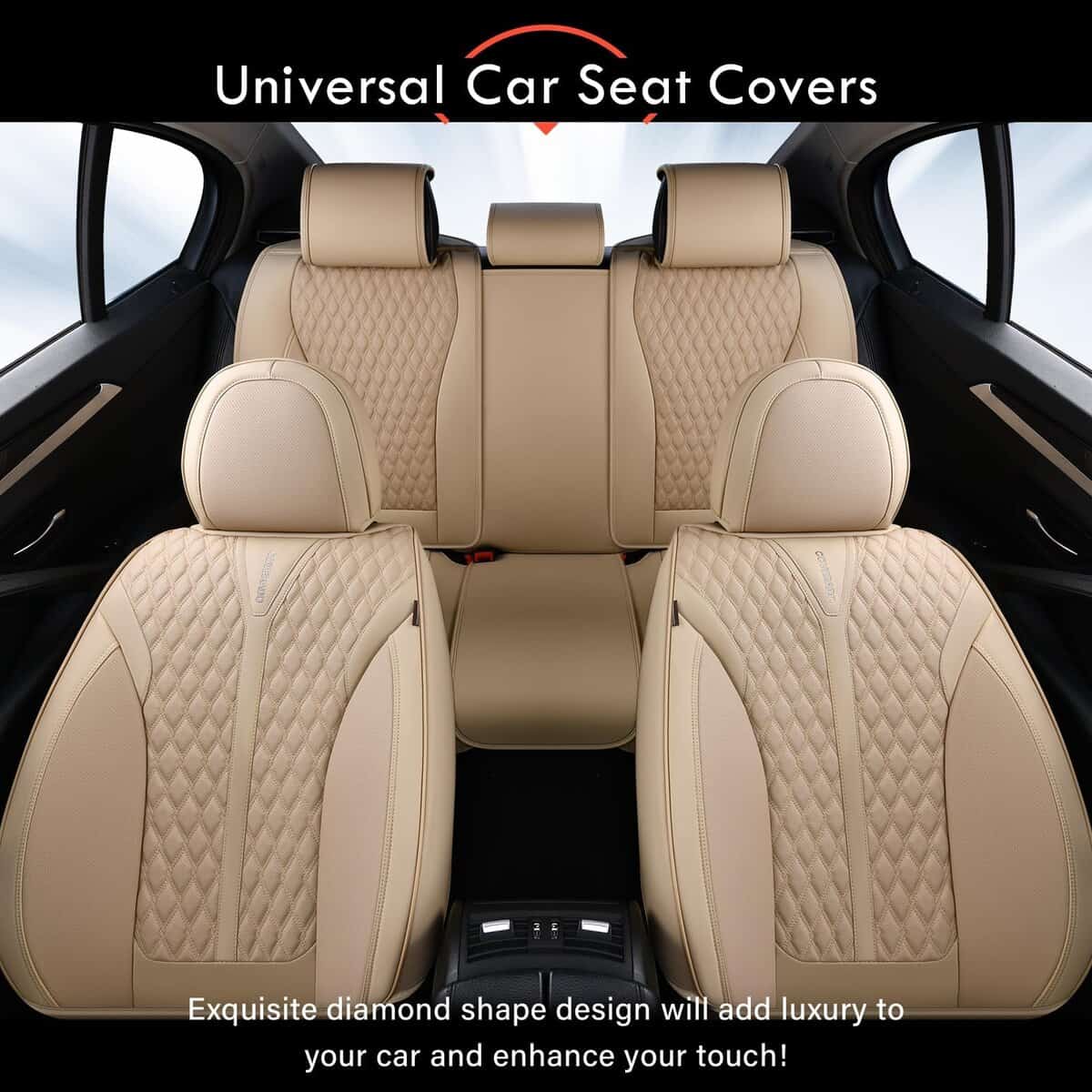 Cubiertas de Asiento de Auto Coverado -Beige - Imagen 9