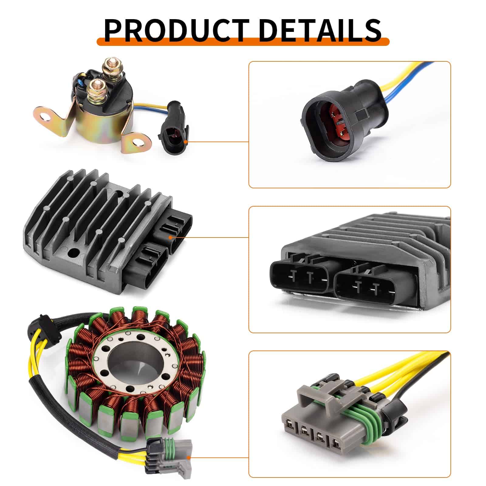 Estator y Rectificador y Relé de Arranque Junta Compatible - Imagen 7