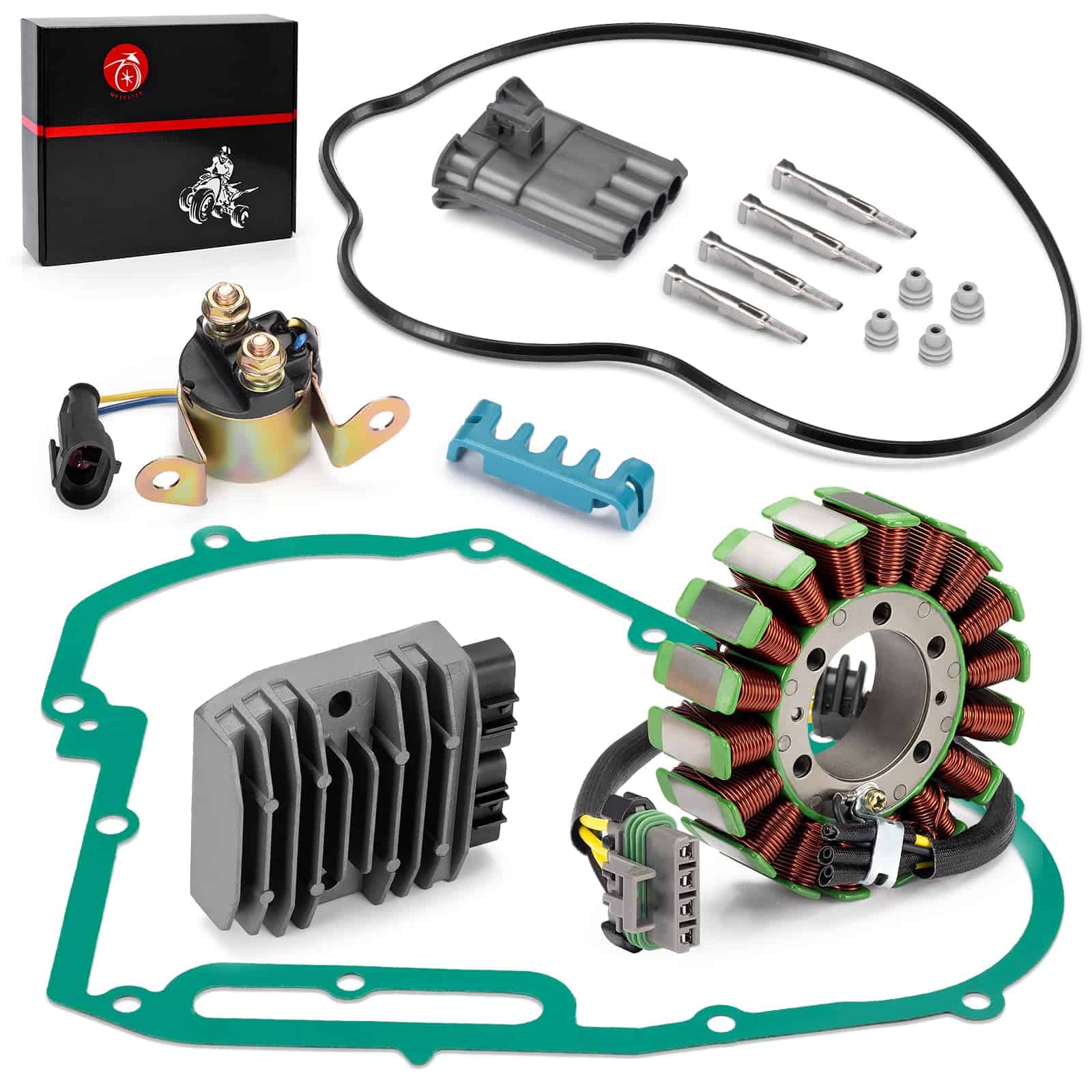 Estator y Rectificador y Relé de Arranque Junta Compatible
