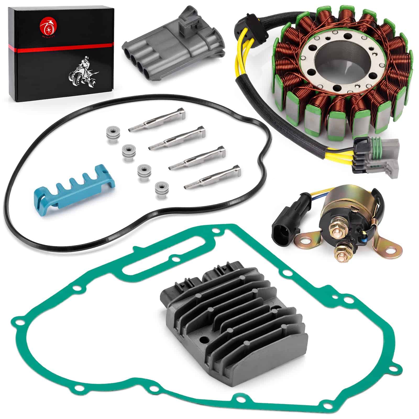 Estator y Rectificador y Relé de Arranque Junta Compatible - Imagen 9
