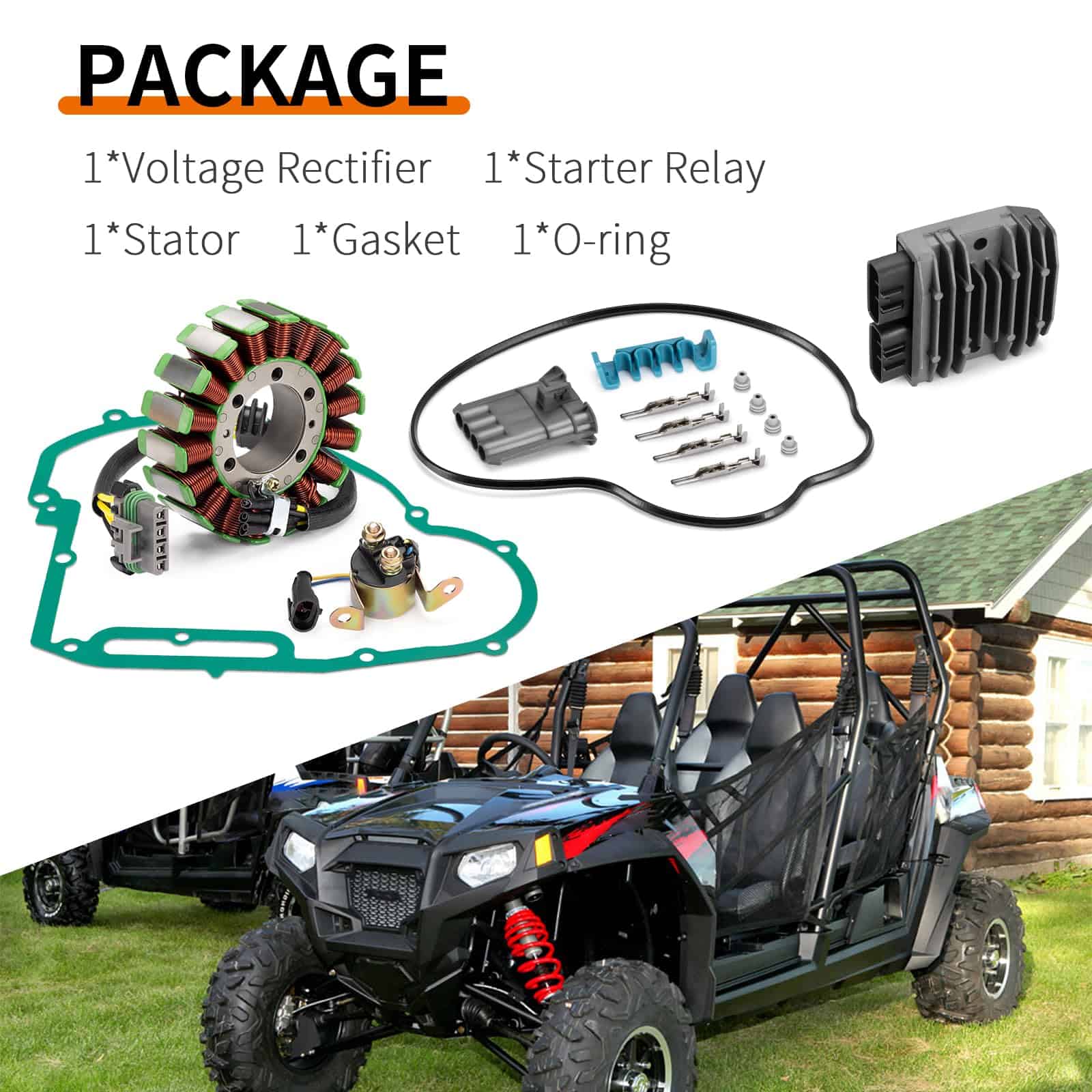 Estator y Rectificador y Relé de Arranque Junta Compatible - Imagen 6