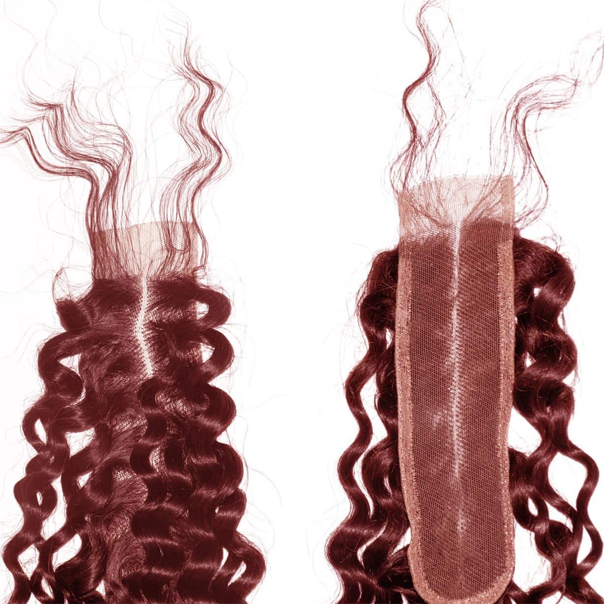 Cierre de Encaje 2x6 Onda Profunda 99J Borgoña Brasileña - Imagen 4