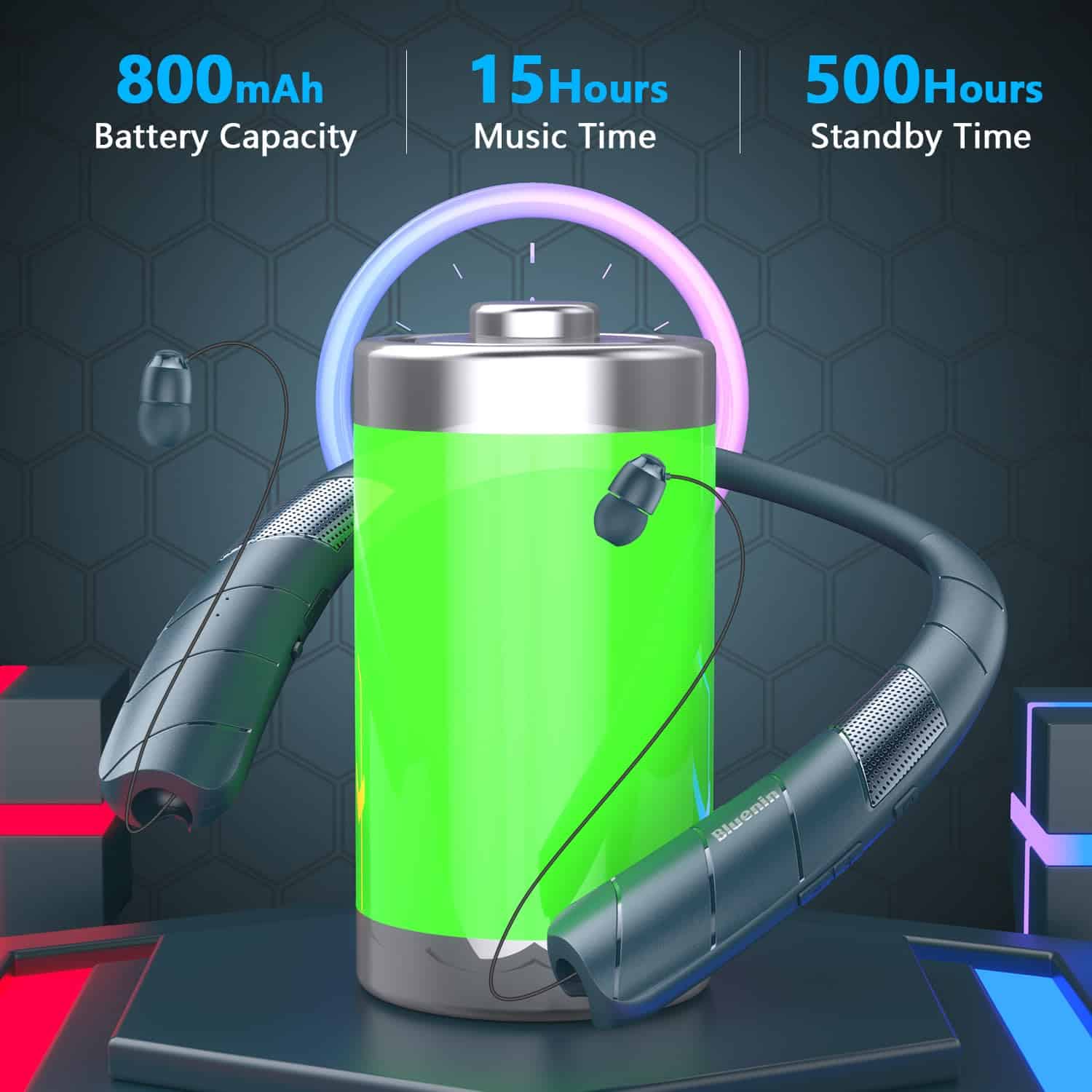 Audífonos Bluetooth Gardway 2 en 1 con Altavoz - Audífonos - Imagen 7