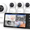 Monitor de Bebé de Video HelloBaby 5.5" 720P HD sin WiFi, 4
