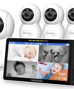 Monitor de Bebé de Video HelloBaby 5.5" 720P HD sin WiFi, 4