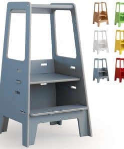 Taburete Montessori de Madera Ajustable AVDAR para Niños en