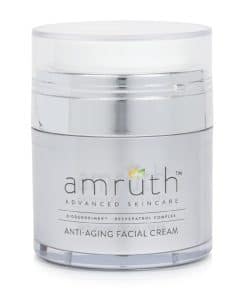 Crema Facial Anti-Edad Diaria de Resveratrol Amruth, Frasco