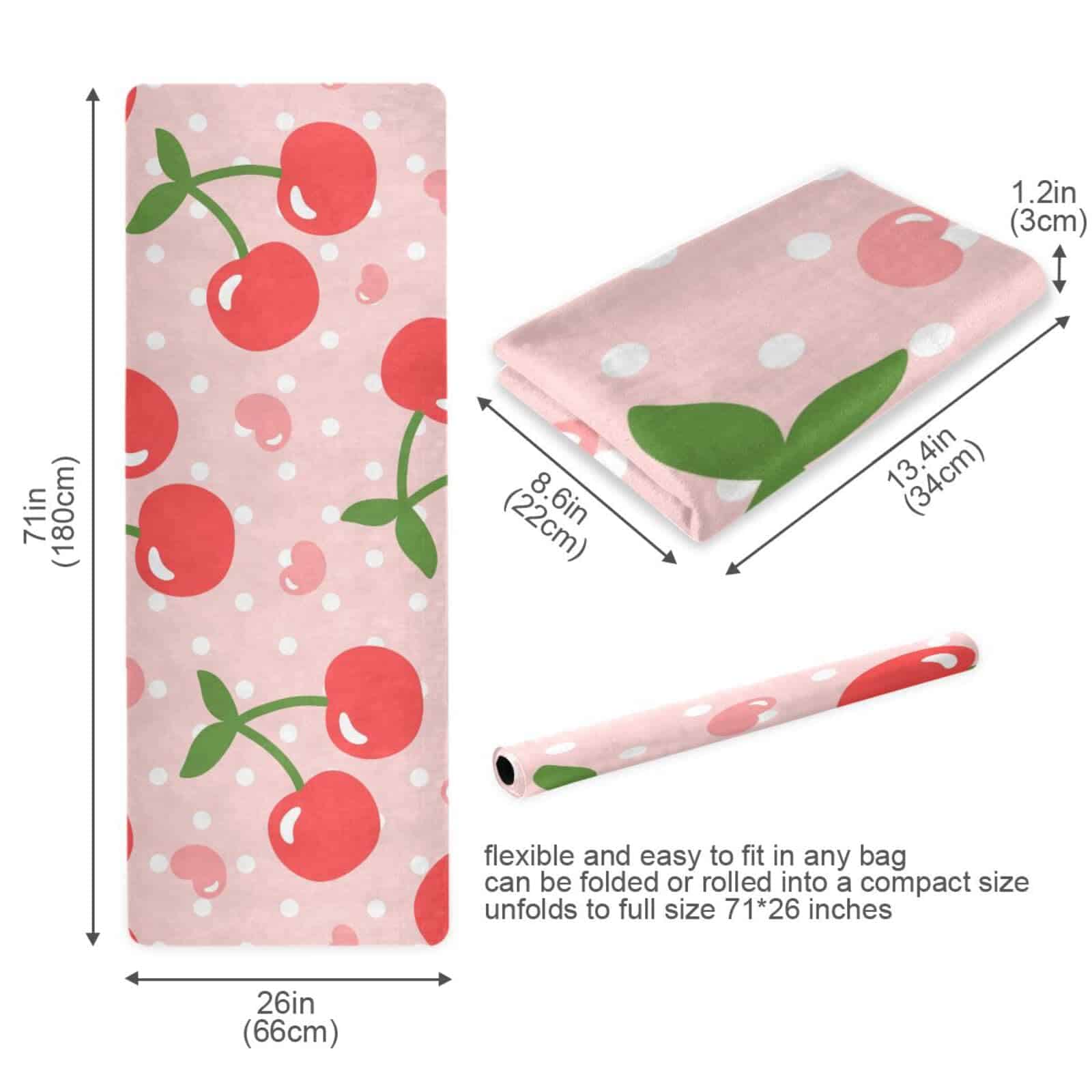 Tapete de Yoga Wassud Cherry Plegable Tapete de Ejercicios - Imagen 6