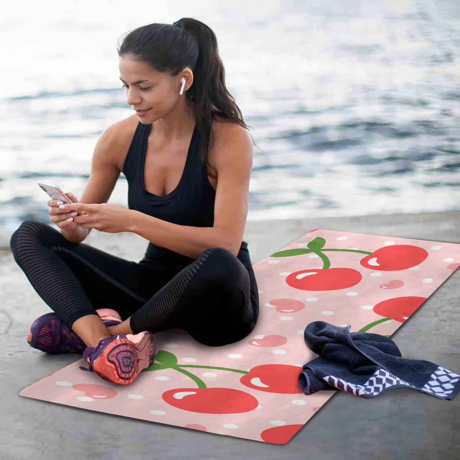 Tapete de Yoga Wassud Cherry Plegable Tapete de Ejercicios - Imagen 7