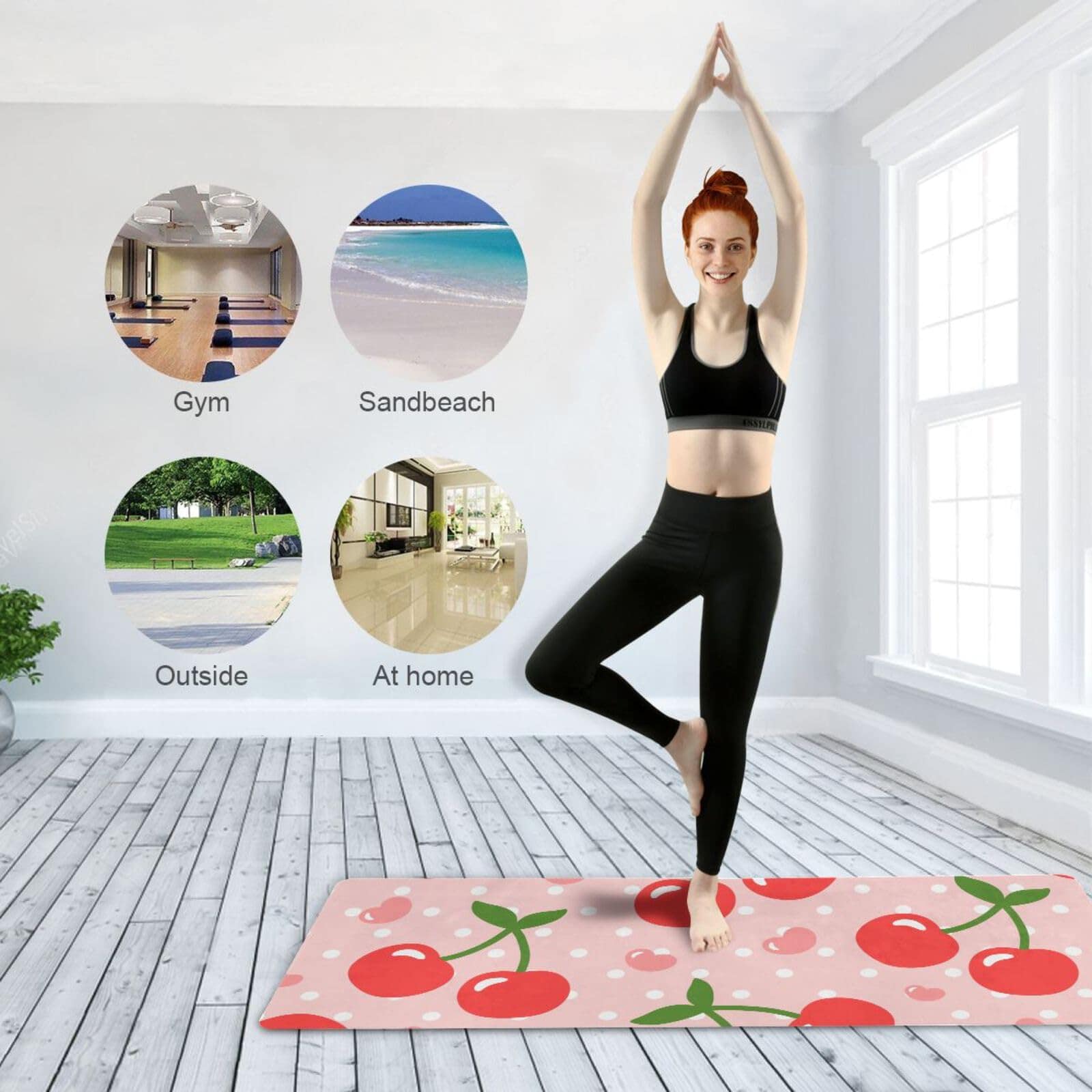 Tapete de Yoga Wassud Cherry Plegable Tapete de Ejercicios - Imagen 9