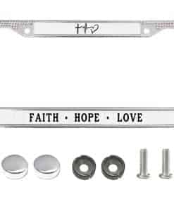 Marco de matrícula Zuanpaipai Faith Love Hope Sparkle Marco