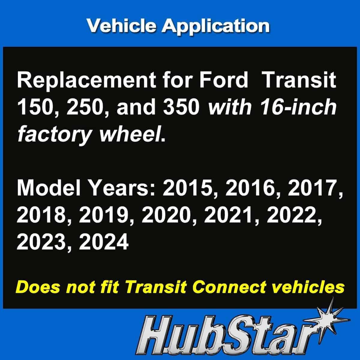 Tapacubos HubStar de Reemplazo para Ford Transit 150, 250 y - Imagen 6