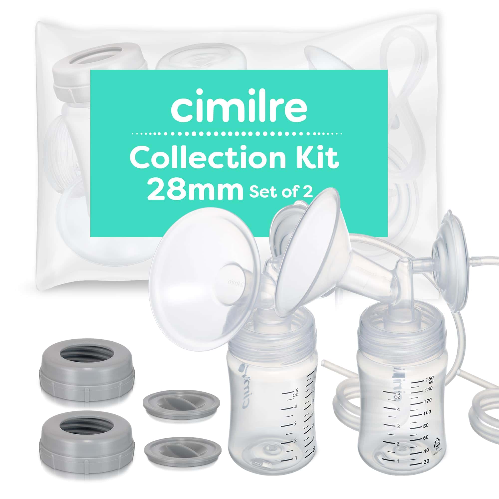 Kit de colección de leche materna Cimilre 28MM, Kit