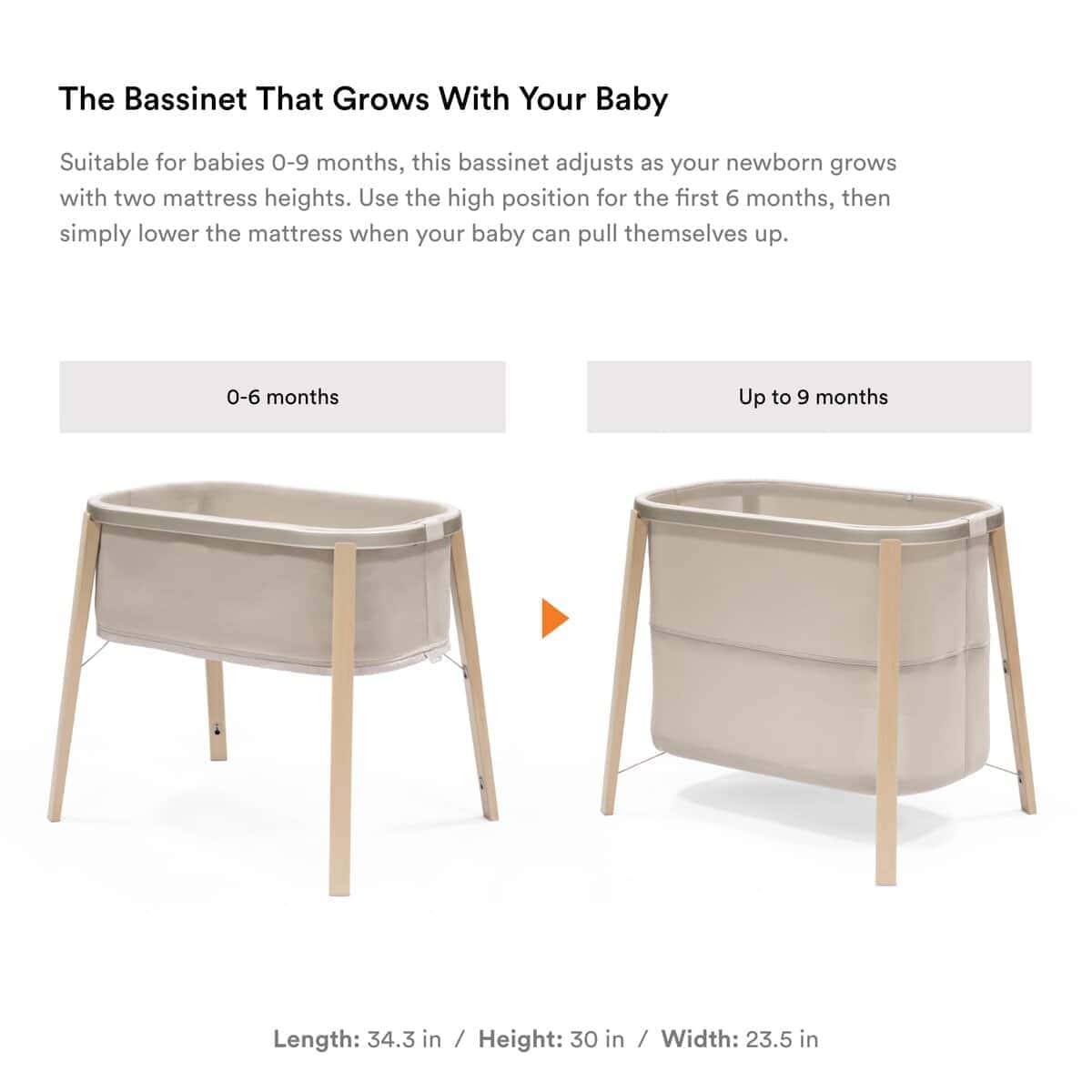 Moisés Stokke Snoozi, Beige Arena - Crece con los bebés - Imagen 5