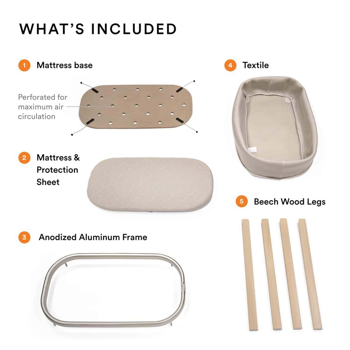 Moisés Stokke Snoozi, Beige Arena - Crece con los bebés - Imagen 4