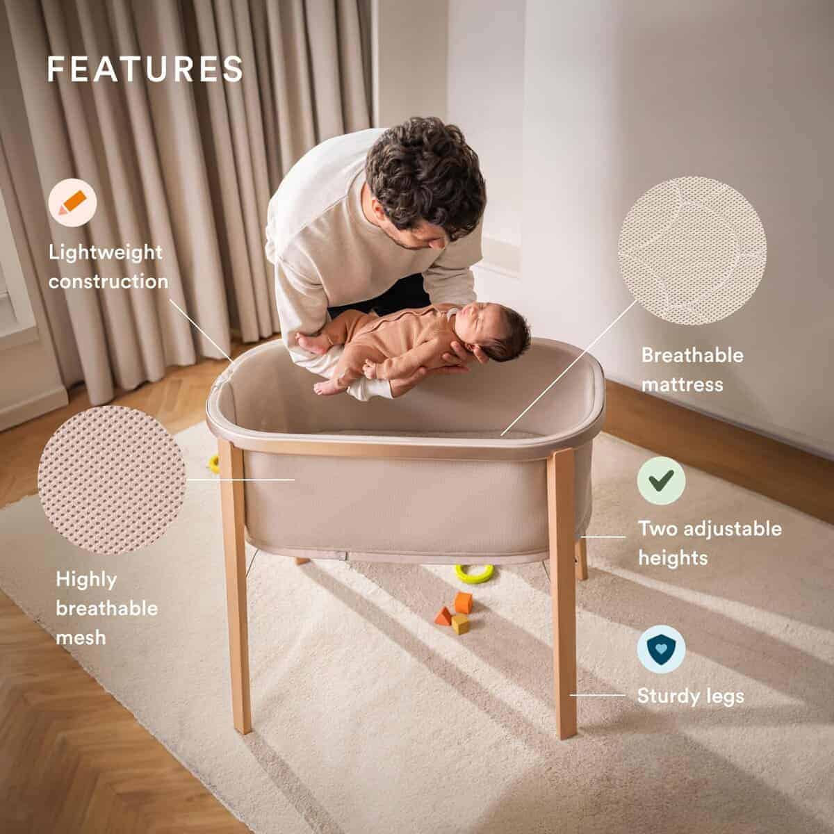 Moisés Stokke Snoozi, Beige Arena - Crece con los bebés - Imagen 3