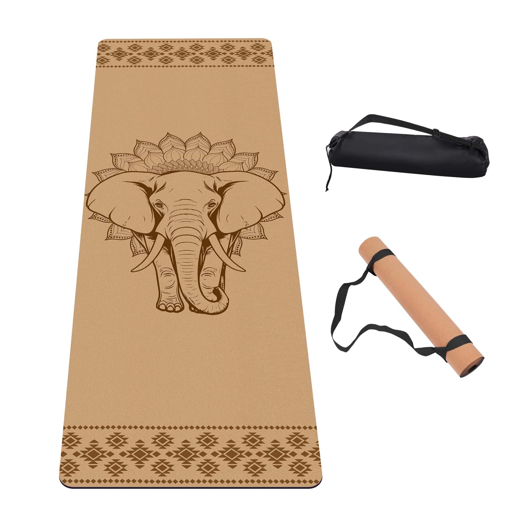 Tapete de Yoga de Corcho Premium IKULE Antideslizante