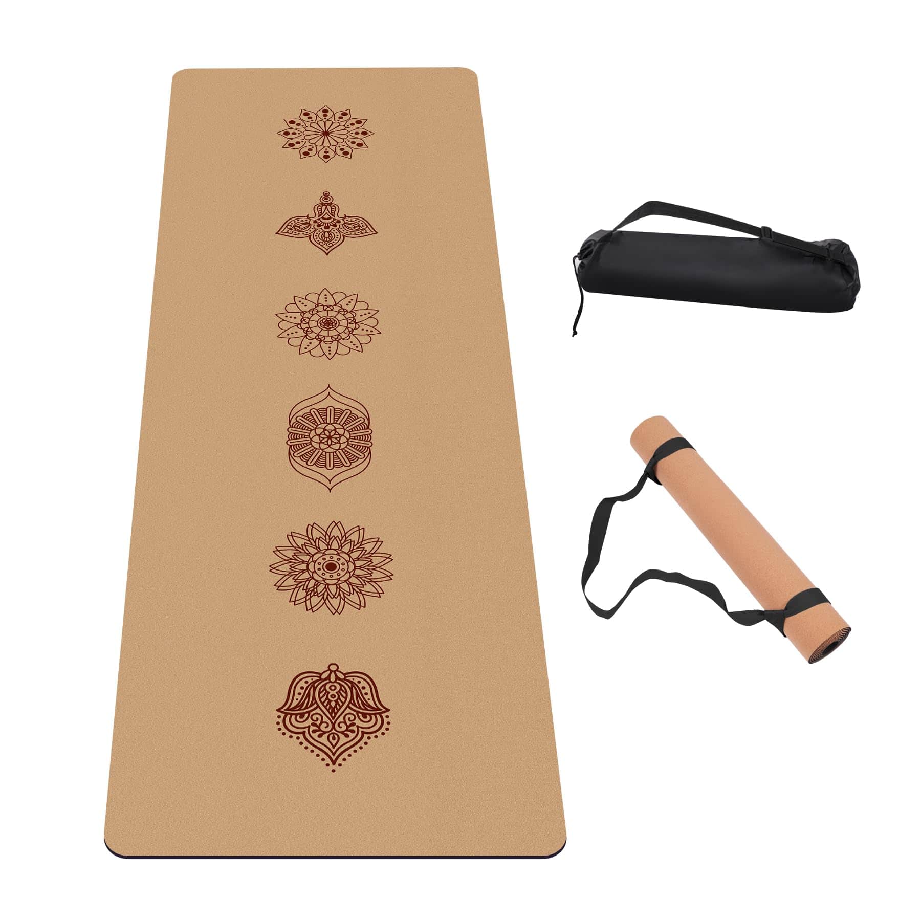 Tapete de Yoga de Corcho IKULE Premium Antideslizante