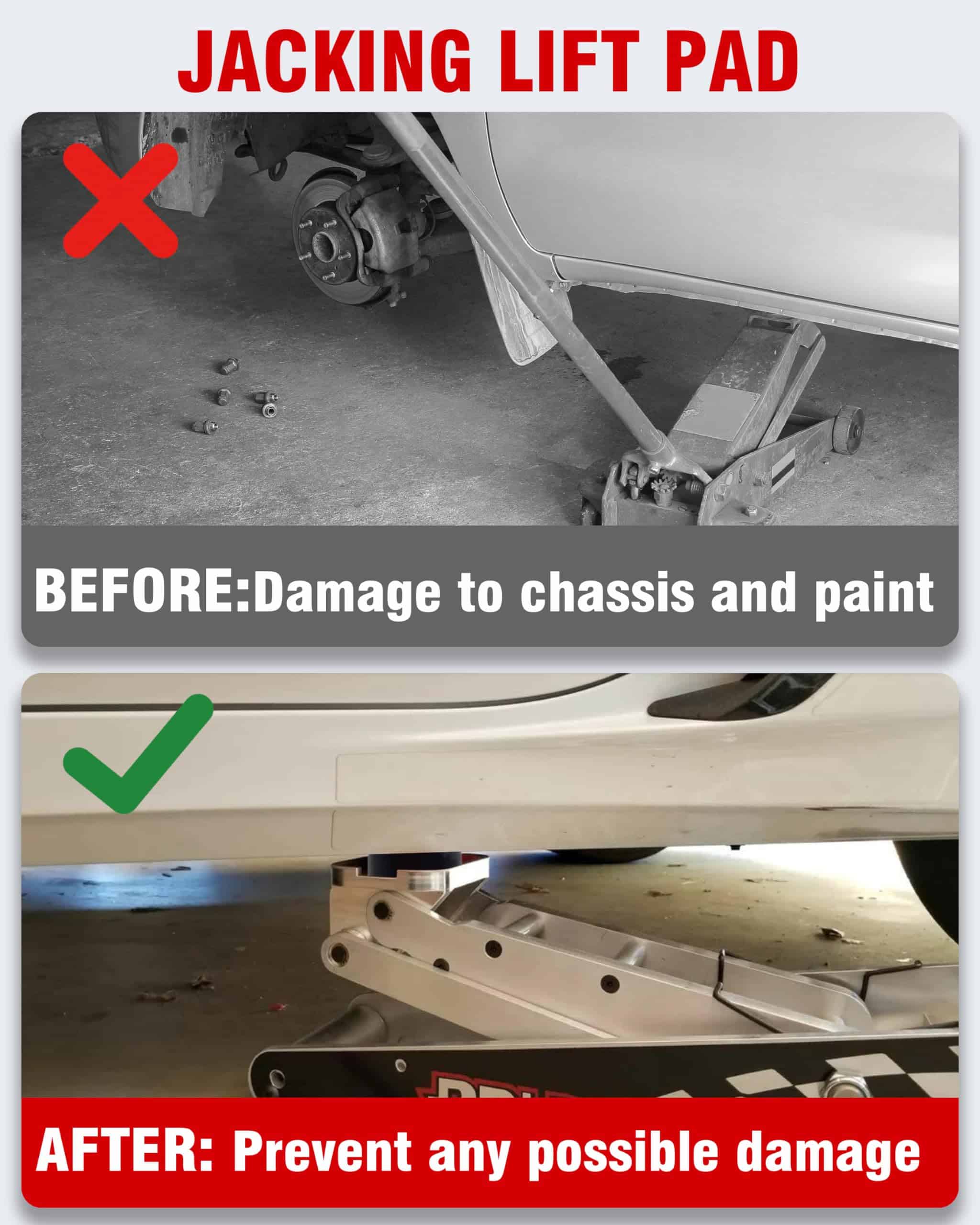 ZQULOYO 4PCS Lifting Jack Pad for Chevy Corvette C5 C6 C7 - Imagen 3