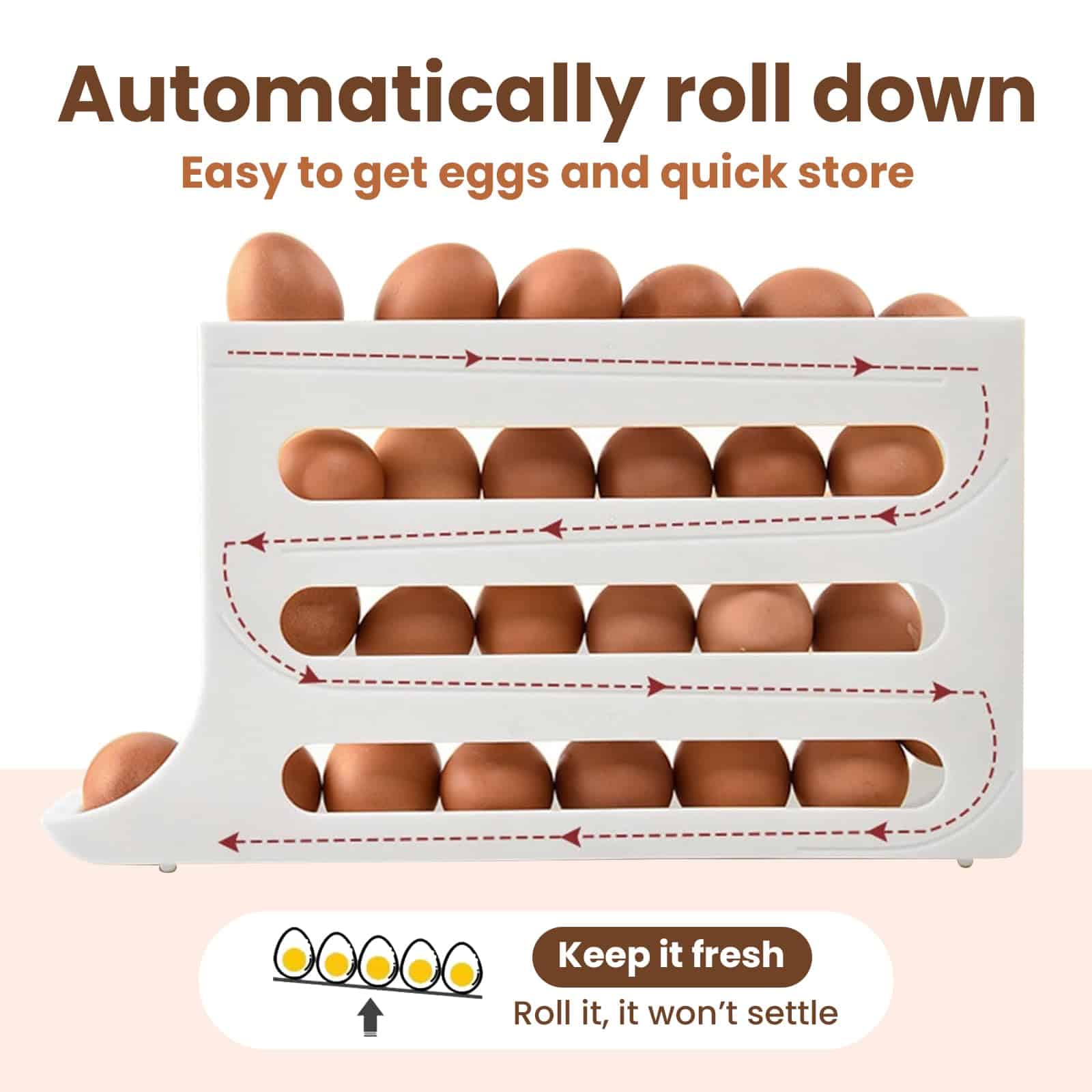 Porta huevos genérico para refrigerador, diseño de 4 - Imagen 4