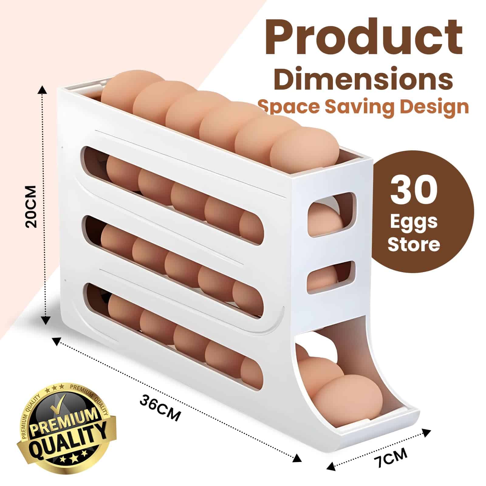 Porta huevos genérico para refrigerador, diseño de 4 - Imagen 3