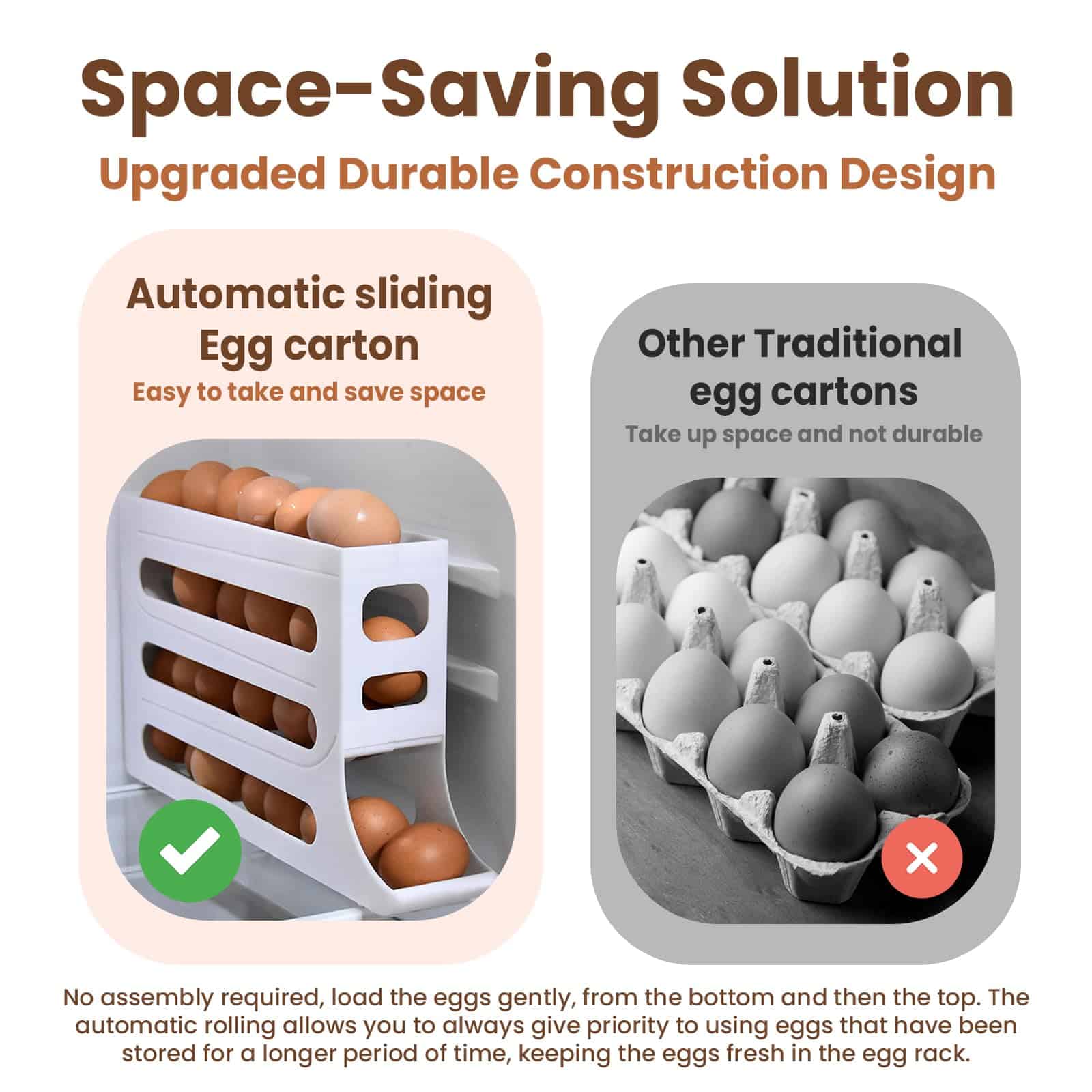 Porta huevos genérico para refrigerador, diseño de 4 - Imagen 5