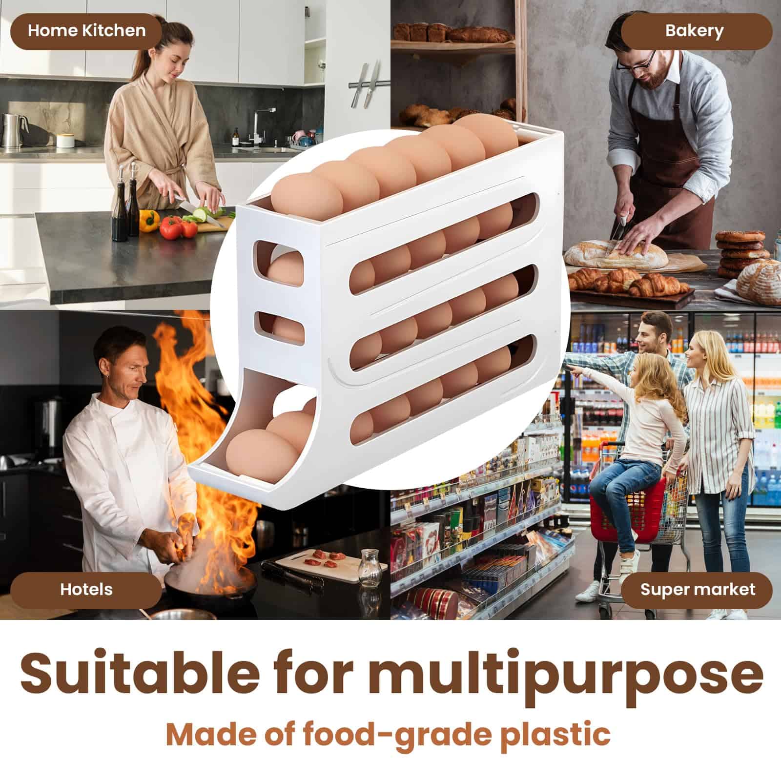 Porta huevos genérico para refrigerador, diseño de 4 - Imagen 6