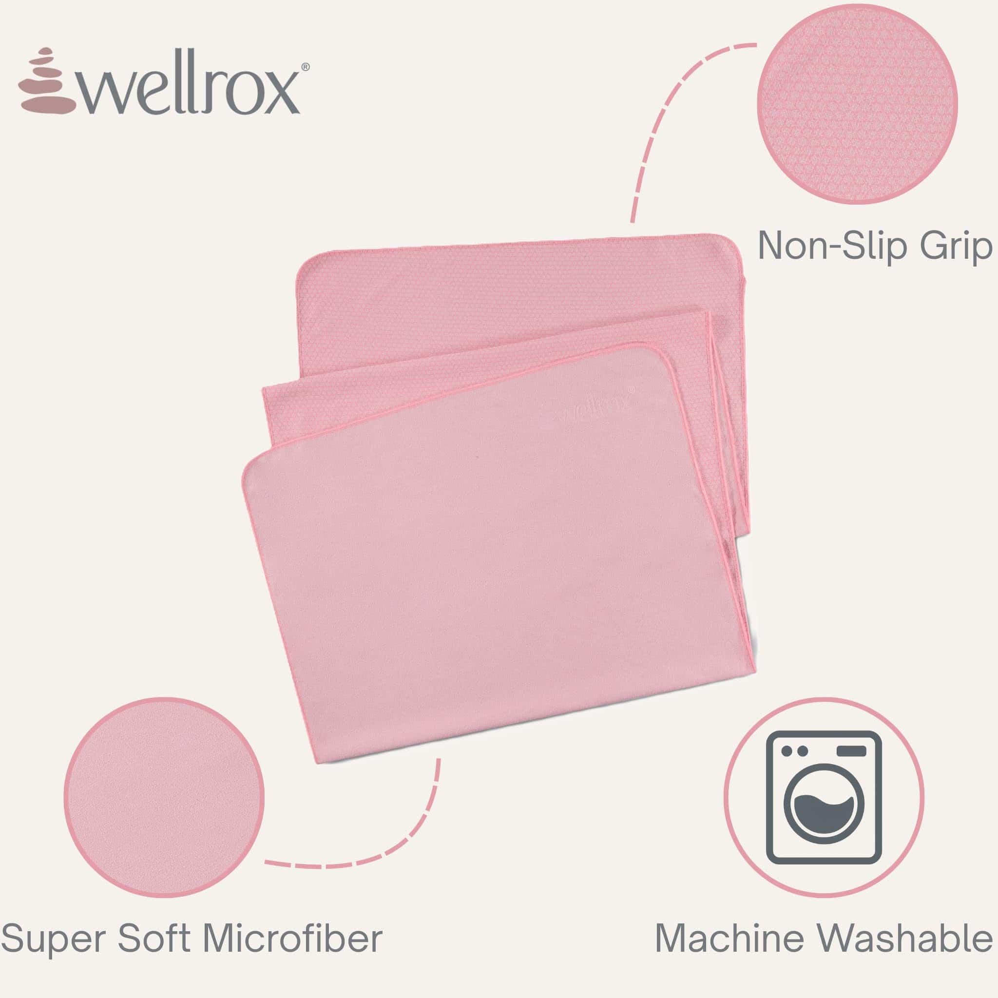 Toalla de Yoga Antideslizante Wellrox - -Rosa - Imagen 5